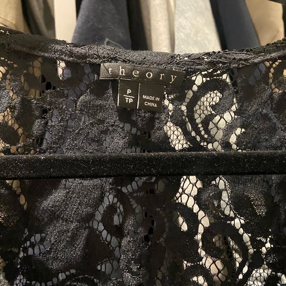 Theory black lace tank top - Picture 3 of 3